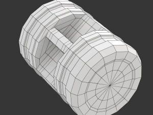 Dispenser Water Bottle with Cap and Handle 3D Model