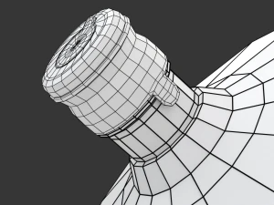 Dispenser Water Bottle with Cap and Handle 3D Model
