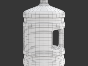 Dispenser Water Bottle with Cap and Handle 3D Model