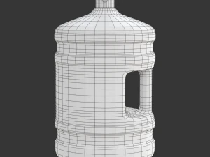 Dispenser Water Bottle with Cap and Handle 3D Model