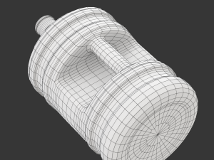 Dispenser Water Bottle with Cap and Handle 3D Model