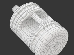 Dispenser Water Bottle with Cap and Handle 3D Model