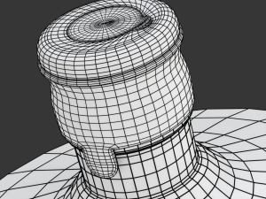 Dispenser Water Bottle with Cap and Handle 3D Model