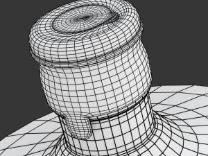 Dispenser Water Bottle with Cap and Handle 3D Model