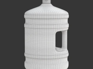 Dispenser Water Bottle with Cap and Handle 3D Model