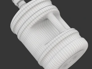 Dispenser Water Bottle with Cap and Handle 3D Model