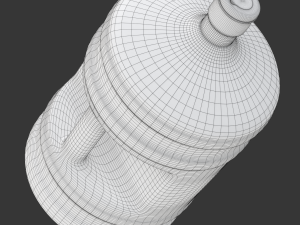 Dispenser Water Bottle with Cap and Handle 3D Model