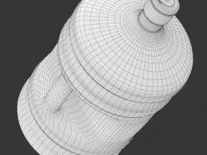 Dispenser Water Bottle with Cap and Handle 3D Model