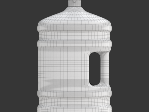 Dispenser Water Bottle with Cap and Handle 3D Model