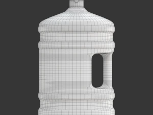 Dispenser Water Bottle with Cap and Handle 3D Model