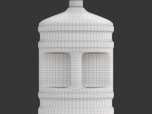 Dispenser Water Bottle with Cap and Handle 3D Model