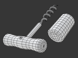 Corkscrew with Cork Modelo 3D