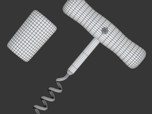 Corkscrew with Cork Modelo 3D