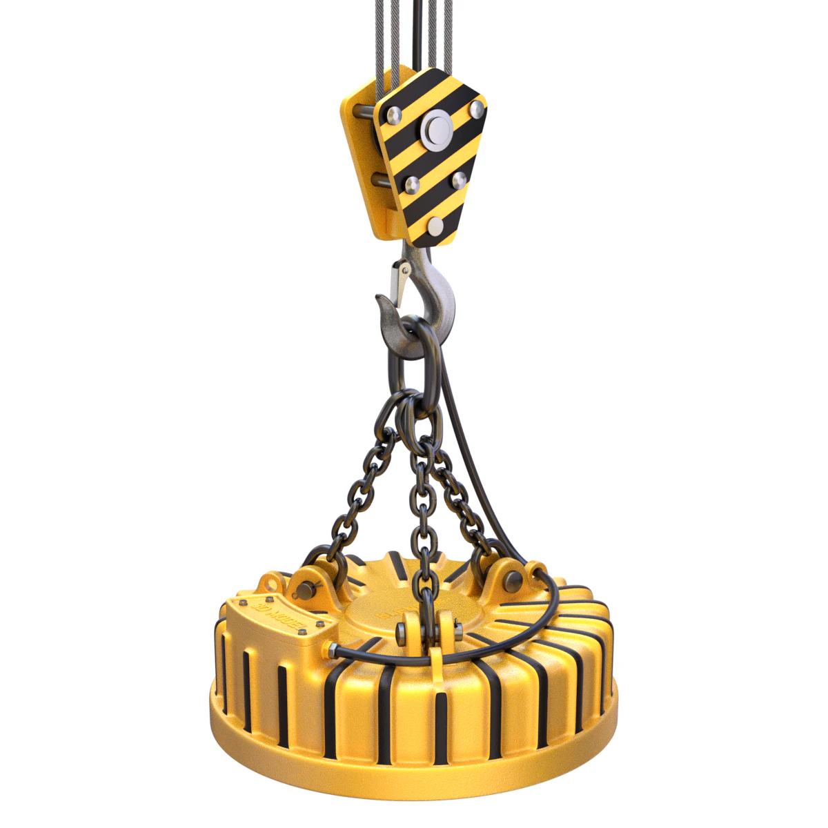 Електромагнітний підйомник з гачком 3D Модель .c4d .max .obj .3ds .fbx .stl .blend 