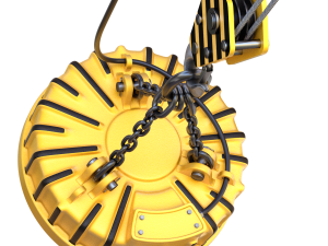 Electromagnetic Lifter with Hook 3D-Modell