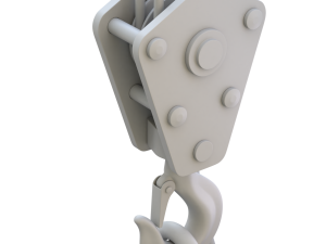 Electromagnetic Lifter with Hook 3D-Modell