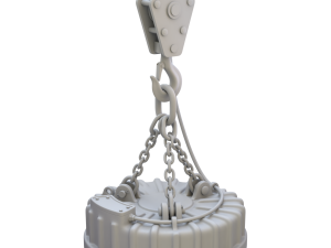 Electromagnetic Lifter with Hook 3D-Modell