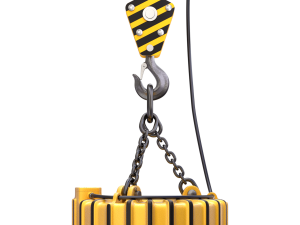 Electromagnetic Lifter with Hook 3D-Modell