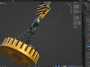 Electromagnetic Lifter with Hook 3D-Modell