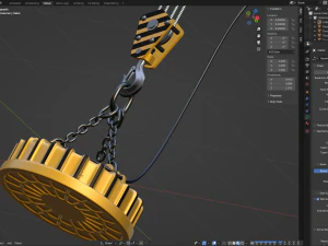 Електромагнітний підйомник з гачком 3D Модель