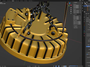 Електромагнітний підйомник з гачком 3D Модель