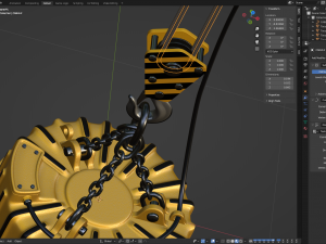 Electromagnetic Lifter with Hook 3D-Modell
