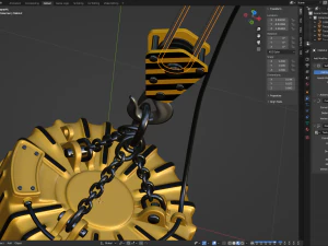 Електромагнітний підйомник з гачком 3D Модель