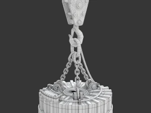 Електромагнітний підйомник з гачком 3D Модель