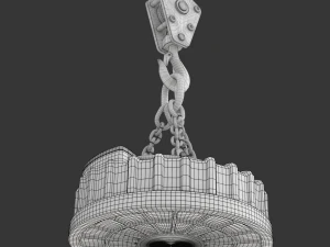 Електромагнітний підйомник з гачком 3D Модель