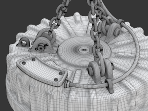 Electromagnetic Lifter with Hook 3D-Modell