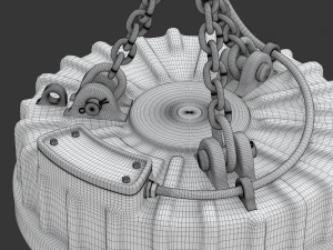 Електромагнітний підйомник з гачком 3D Модель