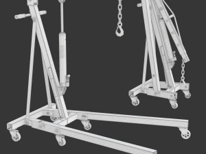 Foldable Workshop Crane 3D Model