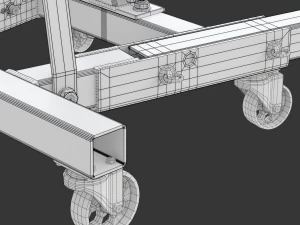 Foldable Workshop Crane 3D Model