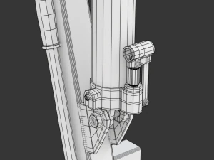 Foldable Workshop Crane 3D Model