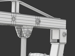 Foldable Workshop Crane 3D Model