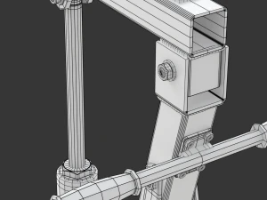 Foldable Workshop Crane 3D Model