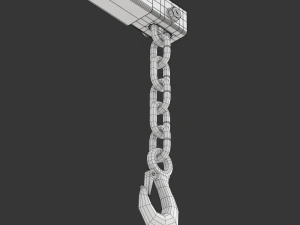 Foldable Workshop Crane 3D Model