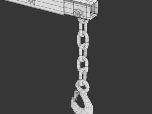 Foldable Workshop Crane 3D Model