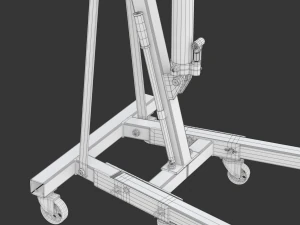 Foldable Workshop Crane 3D Model