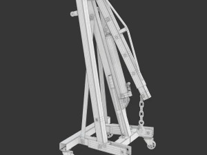 Foldable Workshop Crane 3D Model