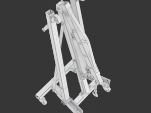 Foldable Workshop Crane 3D Model