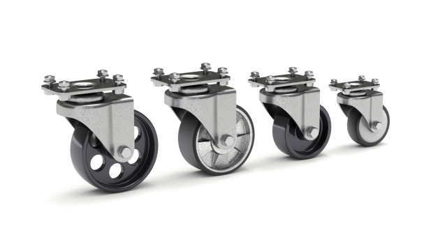 Set of Caster Wheels 3D मॉडल .c4d .max .obj .3ds .fbx .stl .blend 