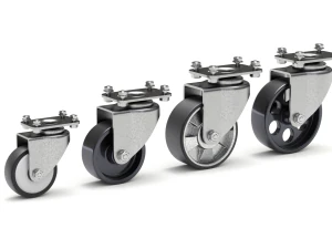 Set of Caster Wheels 3D Model