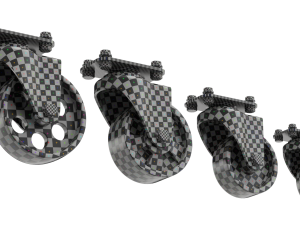 Set of Caster Wheels 3D मॉडल