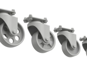 Set of Caster Wheels 3D Model