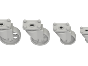 Set of Caster Wheels 3D मॉडल
