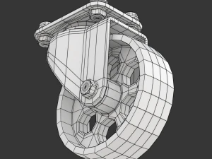 Set of Caster Wheels 3D Model