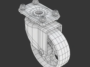 Set of Caster Wheels 3D Model