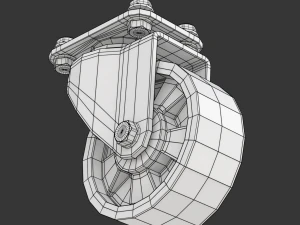 Set of Caster Wheels 3D Model
