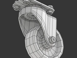 Set of Caster Wheels 3D Model